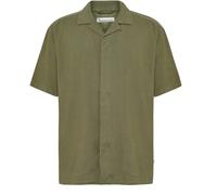 KnowledgeCotton Apparel Herren Linen-Mix Hemd (Größe S, oliv)