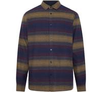 KnowledgeCotton Apparel Herren Loose Fit Striped Hemd (Größe M, blau)