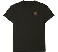 KnowledgeCotton Apparel Herren Owl Chest Embroidery T-Shirt (Größe S, gruen)
