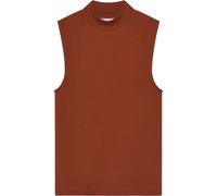 KnowledgeCotton Apparel Damen High Neck Rib Top (Größe L, rot)