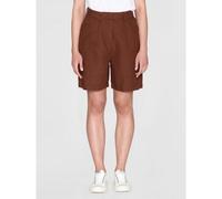 KnowledgeCotton Apparel High-Waist Shorts POSEY aus Bio-Leinen Braun (Tiramisu) XS