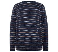 KnowledgeCotton Apparel - Jacquard Crew Neck Knit - Wollpullover, Gr. L, blau (NightSky)