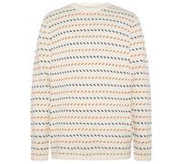 KnowledgeCotton Apparel - Jacquard Crew Neck Knit - Wollpullover, Gr. S, weiß/beige (Egret)