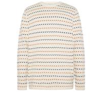 KnowledgeCotton Apparel - Jacquard Crew Neck Knit - Wollpullover, Gr. XL, weiß/beige (Egret)