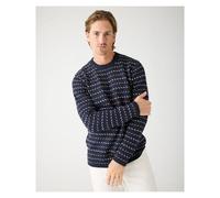 KnowledgeCotton Apparel Jacquard Pullover aus Bio-Baumwolle RWS/Vegan blau (night sky) L