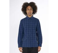 KnowledgeCotton Apparel Kariertes Hemd aus Bio-Baumwolle und Bio-Leinen blau (navy check) S