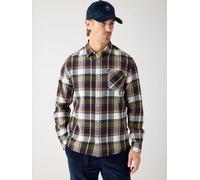 KnowledgeCotton Apparel Kariertes Flanell-Hemd Blue Check (Blau) L