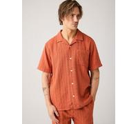 KnowledgeCotton Apparel - Organic Cotton Structure Shirt - Hemd, Gr. L, rot (BurntBrick)