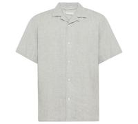 KnowledgeCotton Apparel Kurzarm-Hemd Relaxed Linen Ultimate Grey - Yarndyed L