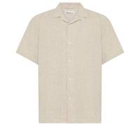 KnowledgeCotton Apparel Kurzarm-Hemd Relaxed Linen Yarndyed - Light Feather Gray L