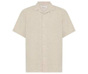 KnowledgeCotton Apparel Kurzarm-Hemd Relaxed Linen Yarndyed - Light Feather Gray M