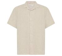 KnowledgeCotton Apparel Kurzarm-Hemd Relaxed Linen Yarndyed - Light Feather Gray S