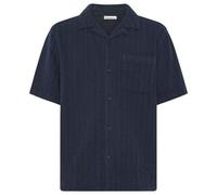 KnowledgeCotton Apparel Kurzarm-Hemd Structure Night Sky XL