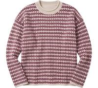KnowledgeCotton Apparel Lambswool Jacquard Roll-Edge Damen Pullover rosa Größe S Lifestyle Hautfreundlich