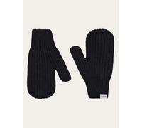 KnowledgeCotton Apparel Lambswool Patent Knit Gloves Schwarz (black jet) L/XL