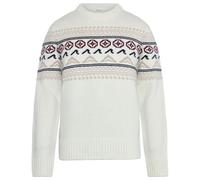 KnowledgeCotton Apparel - Lampswool Campaign Pattern C. Neck - Wolljacke, Gr. XXL, weiß/grau (Egret)