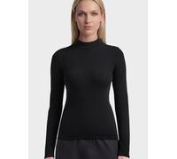 KnowledgeCotton Apparel Damen Rib High Neck Longsleeve (Größe S, schwarz)
