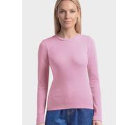 KnowledgeCotton Apparel Langarmshirt - Rib Scoop neck long sleeved - aus Bio-Baumwolle Rosa (orchid-haze) XS