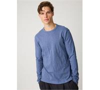 KnowledgeCotton Apparel Langarmshirt Slub-Jersey aus Bio-Baumwolle blau-vintage-indigo M