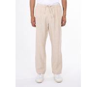 KnowledgeCotton Apparel Loose Linen Pants Light Feather Grey Beige XL