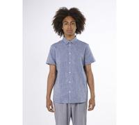 KnowledgeCotton Apparel Larch Shortsleeve Linen Shirt GOTS Blau (total eclipse) S