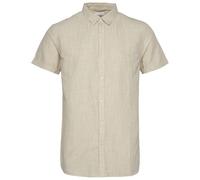 KnowledgeCotton Apparel Larch Shortsleeve Linen Shirt GOTS Grau (Light Father Grey) S