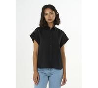 KnowledgeCotton Apparel - Women's Aster Fold Up S/S - Bluse, Gr. XL, schwarz (BlackJet)