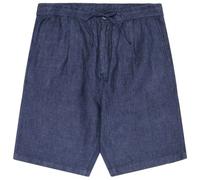 KnowledgeCotton Apparel Leinenshorts - Loose linen shorts - VEGAN - aus Bio-Leinen Blau (Total Eclipse) L