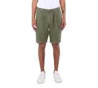 KnowledgeCotton Apparel Herren Fig Loose Linen Shorts (Größe M, oliv)