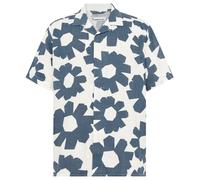 KnowledgeCotton Apparel - Linen-Mix Printed Shirt - Hemd, Gr. XL, weiß/grau (Blue)