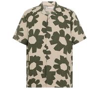 KnowledgeCotton Apparel Short Sleeve Shirt Linen Blend Olive - Größe XXL Grün XXL