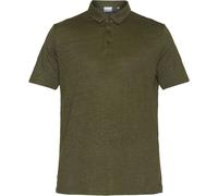 KnowledgeCotton Apparel Linen Polo forest night - Größe XXL
