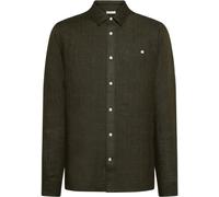 KnowledgeCotton Apparel Linen Shirt burned olive - Größe XL