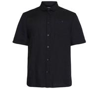 KnowledgeCotton Apparel Linen Short Sleeve Shirt black - Größe L