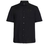 KnowledgeCotton Apparel Linen Short Sleeve Shirt black - Größe L