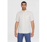 KnowledgeCotton Apparel Linen Short Sleeve Shirt light feather gray - Größe XL