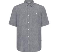 KnowledgeCotton Apparel Linen Short Sleeve Shirt vintage indigo - Größe M