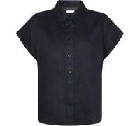 KnowledgeCotton Apparel - Women's Aster Fold Up S/S - Bluse, Gr. M, schwarz (BlackJet)