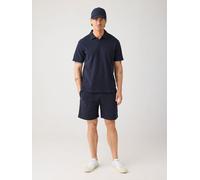 KnowledgeCotton Apparel Lockere Bouclé-Shorts FIG aus Bio-Baumwolle blau-night-sky XL