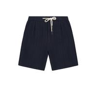 KnowledgeCotton Apparel Lockere Shorts FIG mit Strucktur aus Bio-Baumwolle blau-night-sky L