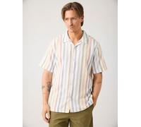 KnowledgeCotton Apparel Lockeres gestreiftes Kurzarmhemd aus Bio-Baumwolle mehrfarbig-color-stripe XXL