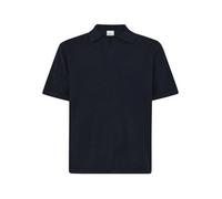 KnowledgeCotton Apparel Lockeres gestricktes Poloshirt aus Bio-Baumwolle blau-night-sky M