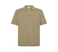 KnowledgeCotton Apparel Lockeres gestricktes Poloshirt aus Bio-Baumwolle grün-twill L