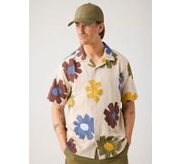 KnowledgeCotton Apparel Lockeres Kurzarmhemd mit Print aus Bio-Baumwolle mehrfarbig-multi-color-flower L