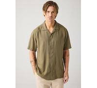 KnowledgeCotton Apparel Herren Linen-Mix Hemd (Größe M, oliv)