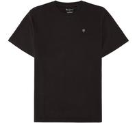 KnowledgeCotton Apparel Loke Badge Herren T-Shirts braun Größe S Lifestyle Hautfreundlich