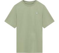 KnowledgeCotton Apparel Loke Badge Herren T-Shirts gruen Größe L Lifestyle Hautfreundlich