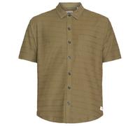 KnowledgeCotton Apparel - Loose S/S Solid Striped Jersey - Hemd, Gr. S, beige (BurnedOlive)