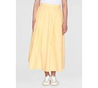 KnowledgeCotton Apparel Midirock - Poplin elastic waist skirt - aus Bio-Baumwolle Gelb (Impala) S