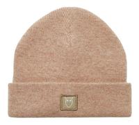 KnowledgeCotton Apparel Mütze - LEAF Beanie organic wool - GOTS Beige (Kelp Melange)
